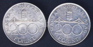 1994-95. 200Ft Ag "Deák" (2x) T:2,2/3 k