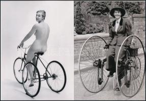 cca 1900 és 1950 "Ötven év változásai és azonosságai", 2 db modern nagyítás, jelzés nélkül, 21x15 cm