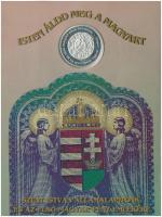 1996. "A honfoglalás 1100 éves évfordulójának emlékére 896-1996 / Szent István királyunk és az első magyar pénz emlékére" kétoldalas Ag emlékérem díszlapon (5,37g/0.835/27mm) T:PP