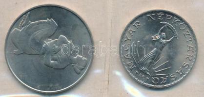 1981. 10Ft Ni "FAO" + 100Ft Ni "FAO I. - Világélelmezési nap" fekete műbőr tokba...