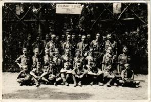 Gyula, 236. sz. Maróthy János cserkészcsapat, VII. raj, parancsnok Dr. Jockel József, csoportkép. photo (non PC) (ragasztónyom / glue mark)
