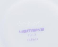 Yamaka japán porcelán csésze alátéttel, d: 11,5 cm