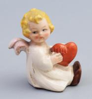 Hummel porcelán angyalka gyertyatartó, jelzett, kopással, m: 6,5 cm