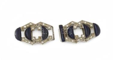 Design övcsat, kő berakásokkal, h: 8 cm