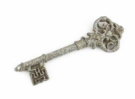 Kulcsalakú flitteres karácsonyfadísz, h: 15 cm