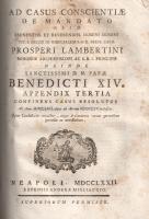 XIV. Benedek pápa: 
Casus Conscientiae de mandato. [...] Opus Confessariis omnibus, atque Animarum ...