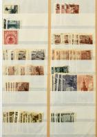 Szovjet, orosz tartalmas kereskedői rendező 1870-1947 több ezer bélyeg jobb értékekkel, 16 lapos köz...