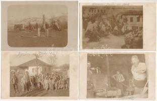 BALKÁN - 19 db RÉGI fotós képeslap: gyerekek, mecset, piac, kézművesek / 19 pre-1945 photo postcards from the Balkans: children, mosque, market, craftsmen
