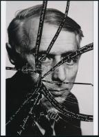 1934 Man Ray (1890-1976) amerikai fotóművész, a dadaizmus és a szürrealizmus egyik meghatározó művészének felvétele (Max Ernst portréja), 1 db modern nagyítás, jelzés nélkül, 21x15 cm