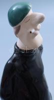 Retro férfialakos butella, jelzés nélkül, m: 37 cm