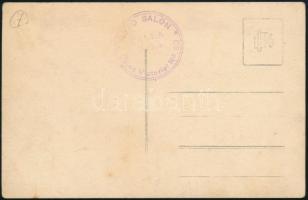 cca 1920-1930 Élesd (Alesd), Jakabfi Lipót üzlete, a régi Erzsébet szálloda épülete, fotólap, a háto...