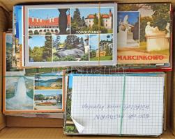 Kb. 500 db MODERN külföldi város képeslap egy dobozban / Cca. 500 modern town-view postcards from all over the world in a box