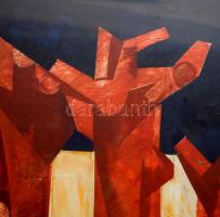 Ficzere László (1910-1967): Miskolc, Csabai kapu 22. Olaj, farost 70x80 cm Üvegezett keretben