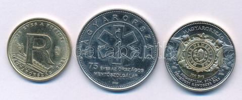 2021. 5Ft Cu-Ni-Zn "75 éves a Forint" + 2023. 50Ft Cu-Ni "75 éves az Országos Mentőszolgálat" + 2024. 100Ft "Magyar Nemzeti Bank" T:AU,XF