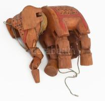 Elefánt báb. cca 20. sz. eleje, fa, 25x20 cm