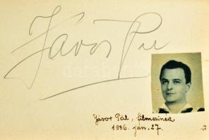 cca 1934-1937 Aláírásgyűjtemény, összesen 18 aláírással, nagyrészt sportolók (köztük több olimpikon,...