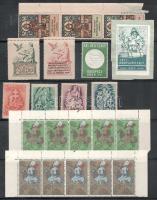 Kb 50 db levélzáró, főleg bélyegkiállításokról + 9 db Karácsony (közte sérültek / damaged ones)