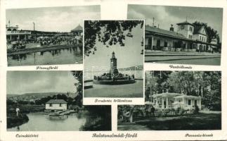 Balatonalmádi-fürdő vasútállomással (fa)