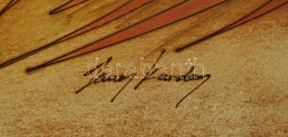 Kardos János (1946-2018): Táncosok. Akril, olaj, karton, vegyes technika balra lent, 70x100 cm üvege...