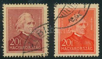 1934 LEHE blokkból kitépett bélyeg + Arcképek 20f / Mi 495 + 516