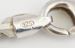 Ezüst(Ag) masszív glídes karkötő motor medállal, jelzett, h: 19 cm 2×1,7 cm, nettó: 20,5 g