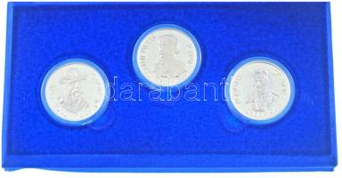 Kiss Nagy András (1930-1997) DN "Híres magyar orvosok (Semmelweis Ignác, Korányi Sándor, Fodor József)" emlékérem sorozat, díszdobozban, sorszámozott tanúsítvánnyal "0084" T:PP