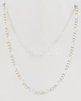 Ezüst(Ag) figaro nyaklánc, jelzett, h: 46 cm, nettó: 7,7 g