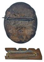 1948. "MNDSZ (Magyar Nők Demokratikus Szervezete)" zománcozott tombak jelvény (9x38mm) + 1...