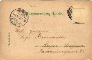 1898 (Vorläufer) Graz (Steiermark), Hilmwarte, Hilmteich. Druck u. Verlag v. Louis Glaser Art Nouvea...