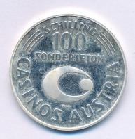Ausztria 1994. 100Sch jelzett Ag "Sonderjeton - Casinos Austria" kaszinó zseton (10,31g/0....