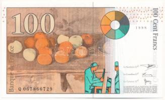 Franciaország 1998. 100Fr "Q 067866729" T:UNC,AU
France 1998. 100 Francs "Q 06786672...