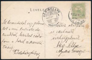 Feketeházy Tibor (1885-1911) az FTC első csapatának összekötője, belügyminiszteri fogalmazó aláírt képeslapja