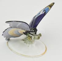 Rosenthal lepke. Kézzel festett, jelzett, fején apró lepattanás 10 cm