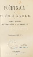 cca 1920 Horvát iskolai füzet, írásgyakorlatok előrajzolt füzetben