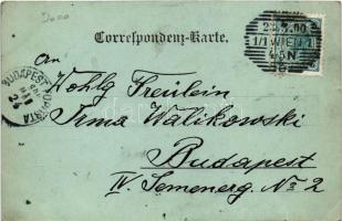 1900 Wien, Vienna, Bécs; Karlskirche / church at night (EK)