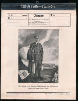 1942 Adolf-Hitler-Kalender. Fekete-fehér fotókkal illusztrált falinaptár. Dresden, Deutsches Verlags...