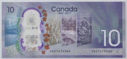 Kanada 2017. 10$ "A Konföderáció 150 éves" (polimer) "CDE 7474564" T:XF
Canada ...