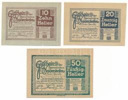 Ausztria / Haidershofen 1920. 10h - 50h (3xklf) szükségpénz T:UNC-AU
Austria / Haidershofen 1920. 1...