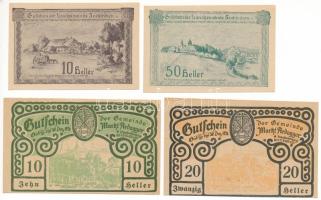 Ausztria / Ardagger 1920. 10h + 20h szükségpénz + Seekirchen 1920. 10h + 50h szükségpénz T:UNC-AU
A...