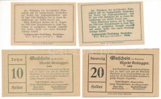 Ausztria / Ardagger 1920. 10h + 20h szükségpénz + Seekirchen 1920. 10h + 50h szükségpénz T:UNC-AU
A...
