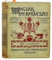 1906 Magyar Iparművészet. IX. évf. Szerk.: Fittler Kamill. Az Országos Magyar Iparművészeti Múzeum és Iskola és az Orsz. Magyar Iparművészeti Társulat Közlönye. IX. évfolyam. Bp., 1906, Országos Magyar Iparművészeti Társulat, VIII+316+VIII p.+4 (képtáblák, a 5. tábla meg van,de hiányzik róla a kép) t. Rendkívül gazdag képanyaggal illusztrált, közte szecessziós képanyaggal illusztrált. Az illusztrációk között a fiatal Kós Károly (Kosch Károly) rajzaival is. Benne a milánói világkiállítás híreivel. Kiadói egészvászon kötés, kissé kopott, foltos borítóval, a gerincen kis sérülésekkel, ex libris-szel.
