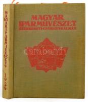 1929 Magyar Iparművészet folyóirat teljes évfolyama: XXXII. évf. 1-10. sz. Szerk.: Györgyi Kálmán. Bp., 1929, O. M. Iparművészeti Társulat. Rendkívül gazdag képanyaggal, közte Jaschik Álmos, Kozma Lajos, Molnár C. Pál munkáival, Gorka Géza munkáival illusztrált. A barcelonai világkiállítás híreivel, képeivel, valamint Rosner Károly: A fametszet Magyarországon a XX. században c. írásával. Korabeli reklámokkal. Kiadói egészvászon mappában, nagyrészt jó állapotban, a hátsó borítón foltokkal, ex libris-szel.