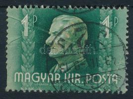 1941 Kormányzói arcképsor 1P papírráncokkal