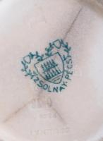 Zsolnay 4 darab csésze, közte sérüléssel, közte szecessziós kávéházi csésze