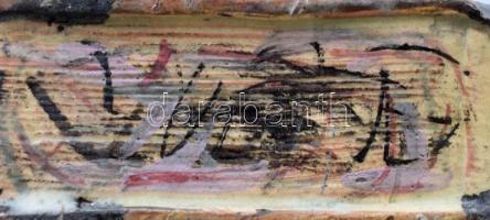 1938 Budapesti emlék könyv alakú butella, kopott, m: 15 cm