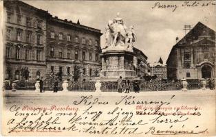 1899 (Vorläufer) Pozsony, Pressburg, Bratislava; Mária Terézia emlékszobor. Edgar Schmidt / monument (Rb)
