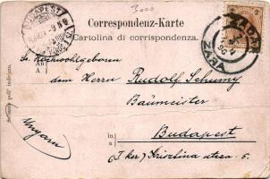 1898 (Vorläufer) Zadar, Zara; Porta Terraferma. Editore E. de Schönfeld Art Nouveau, floral, litho (...