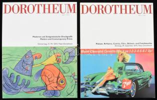Dorotheum 2 darab árverési katalógus, nyomtatványok, printek, plakátok, képregények, színházi és fotótörténeti relikviák témában, 2015.
