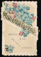 1899 Munkács, az Árpád bál táncrendjének litho borítója