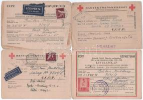 9 db RÉGI második világháborús orosz-magyar hadifogoly levelezőlap, vegyes minőségben / 9 pre-1948 WWII Russian-Hungarian POW (prisoner of war) postcard, mixed quality